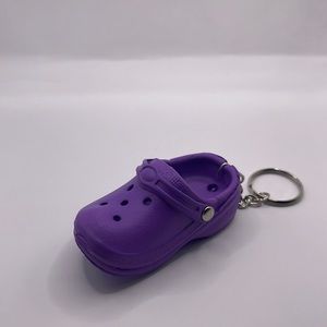 Purple Croc Keychain